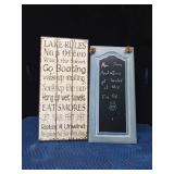 Lake home signs