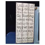 Lake home signs