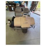 AMF Harley Davidson golf cart with a vise on back mounted board