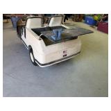 AMF Harley Davidson golf cart with a vise on back mounted board