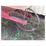 Wheel Barrow with Vintage Metal Wagon Wheel