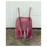 Wheel Barrow with Vintage Metal Wagon Wheel