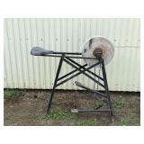 Vintage Pedal-Powered Sharpening Stone Wheel