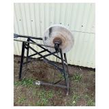 Vintage Pedal-Powered Sharpening Stone Wheel