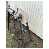 Vintage Pedal-Powered Sharpening Stone Wheel