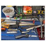 Lot of tools and More - 4 Ton Bottle Jack (Works) - Grease Tubes New in the Package - Saws - Wrenches - Skill Saw - Wire Brushes and More