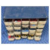 Hardware Organizer Full of Electrical Hardware - Butt Connectors Insulated - Male/Female Disconnects - Ring Spade Terminals and More