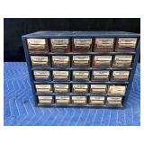 Hardware Organizer Full of Electrical Hardware - Butt Connectors Insulated - Male/Female Disconnects - Ring Spade Terminals and More