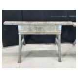 Pair of metal fold-up sawhorses