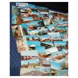 100 Vintage postcards cargo ships and other ships (some with stamps on them)
