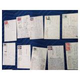 100 Vintage postcards cargo ships and other ships (some with stamps on them)