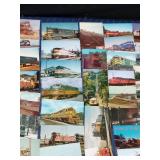 100 Vintage postcards of trains and railroads