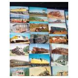 100 Vintage postcards of trains and railroads
