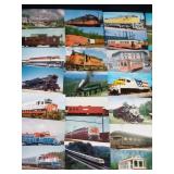 100 Vintage postcards of trains and railroads