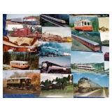 100 Vintage postcards of trains and railroads