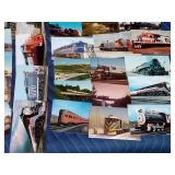 100 Vintage postcards of trains and railroads