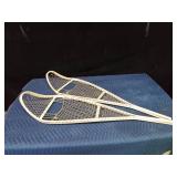 Pair of metal framed snowshoes