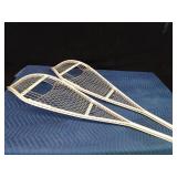 Pair of metal framed snowshoes