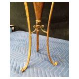 Metal plant stand with artificial plant