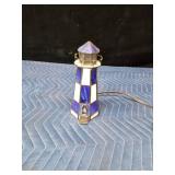 Stained glass lighthouse lamp - Works