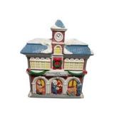 Winter Holiday Decor Snowman, Bell, Appetizer Plates & Porcelain Holiday DecorVictoria Station Holiday Ceramic Decor Lot