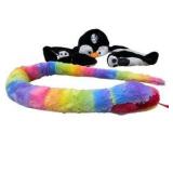 Mixed Home Décor, Kitchen & Plush Toy Lot – Wall Signs, Salt & Pepper Set, Penguin & Snake Plush