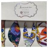 Gifts & Home Decor Lot – Cards, Signs, Earrings, Perfume Set, Artistic Accents Serving Utensils