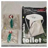 As New, Portable Toilet and 2 New Water Conditioners