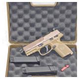 FN 502, 22LR,FDE, 2 Mags, Threaded Barrel