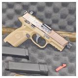 FN 502, 22LR,FDE, 2 Mags, Threaded Barrel