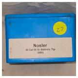 223 Nosler 55gr Balistic Tip-800 Round Box Bullets