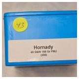 Hornady 40SW 180gr FMJ Reloading Bullets-250