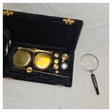 Brass Balance Scale in Fitted Box