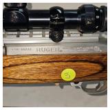 Ruger K10-22, Stainless, Bull Barrel, Laminated Stock, 2-7 Scope, Sling