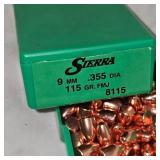 Sierra 9mm 115gr FMJ-2Boxes and Partial(230rds)