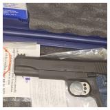 Colt 1911 Cometition, 45ACP, Blued, Blue Grips, 3 Mags in Case