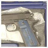 Colt 1911 Cometition, 45ACP, Blued, Blue Grips, 3 Mags in Case