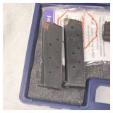 Colt 1911 Cometition, 45ACP, Blued, Blue Grips, 3 Mags in Case