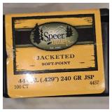 Speer 44 Cal, 240gr JSP-Qty 100