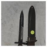 Original WWII MI Carbine Leather Bayonet & Sheath