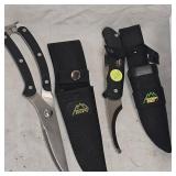 Outdoor Eagle Game Shears and Swing Blade Knife