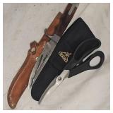 Gerber Game Shears and Oleson Knife with Sheath