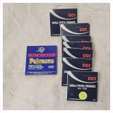 CCI and Winchester Small Pistol Primers Qty 900