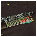 Bear "BlackBear" Compound Bow w/Case, Arrows, Like New