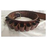Shotgun Shell Leather Belt Sized 36"-42"