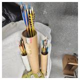 Large Lot of Arrows and Fletching Tool, accessories