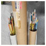 Large Lot of Arrows and Fletching Tool, accessories