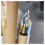 Large Lot of Arrows and Fletching Tool, accessories