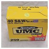 250rd Pak Remington 40SW 180gr FMJ