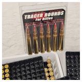 Lot of Misc Brass, Ammo Cartons, 30.06 Tracer Rounds